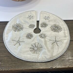 Hallmark Miniature Beaded Jewel Christmas Tree Skirt Terry Steiger 12" Mini EUC